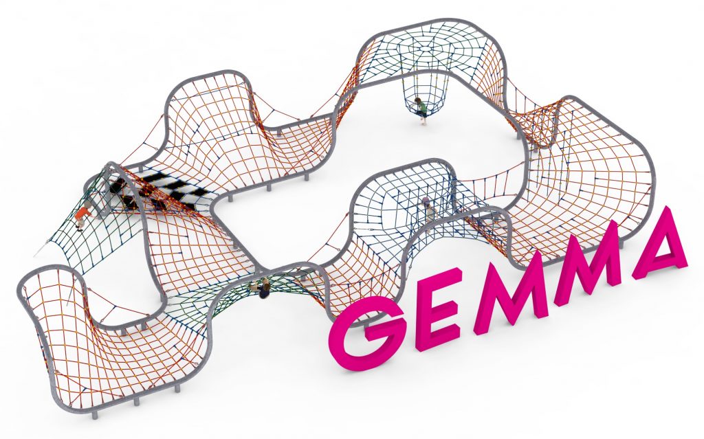 structure tubulaire de jeu gemma pour aire de jeux exterieure