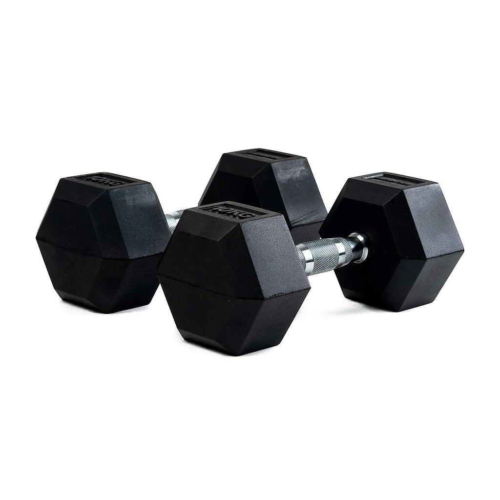 halteres hexagonales caoutchouc bodytone