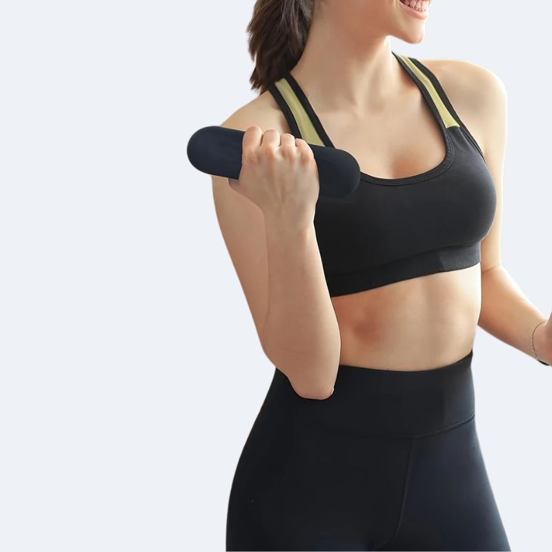 Paire d'haltères Pilates 1 kg revêtus de silicone, vue 2