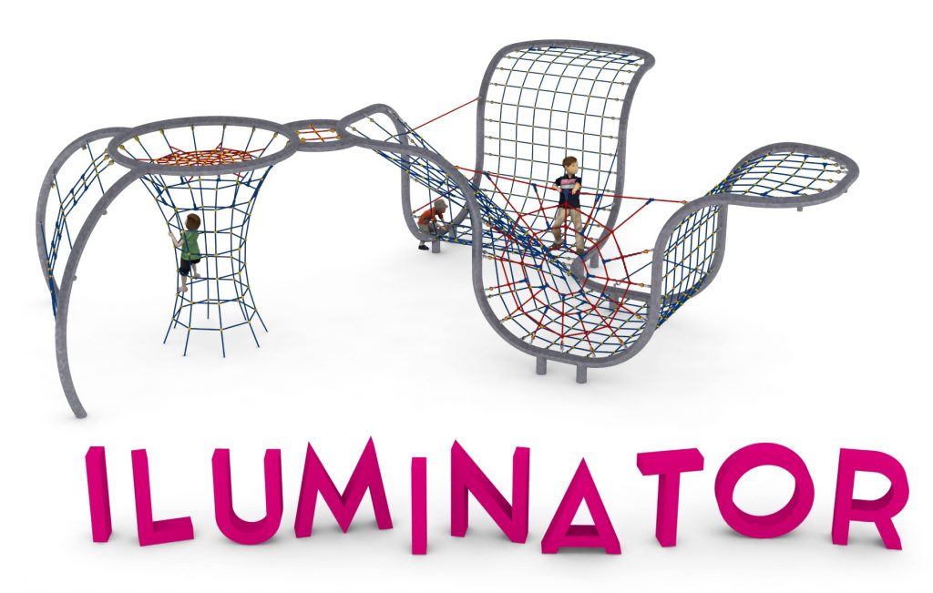 structure tubulaire de jeu iluminator pour aire de jeux exterieure