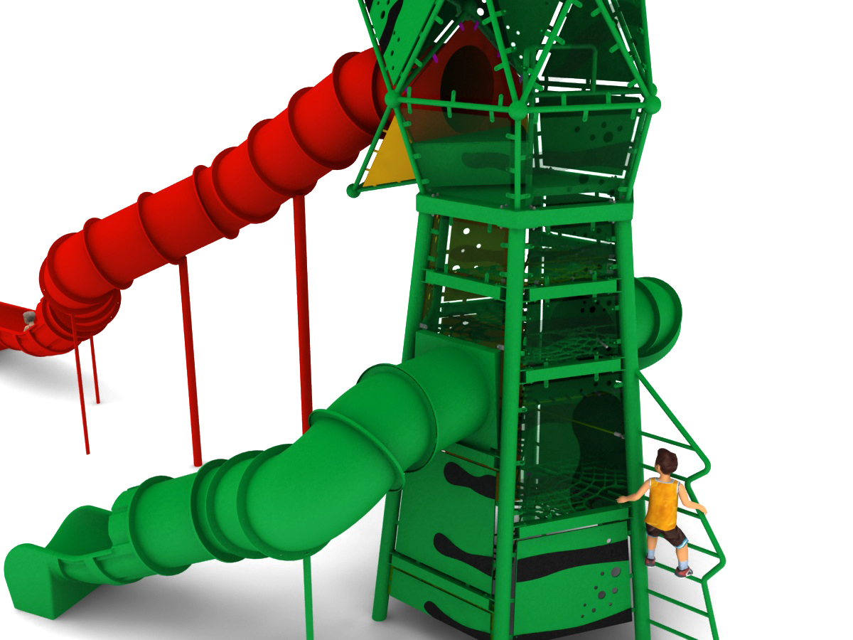 Structure de jeu en corde pour aire de jeux exterieure - LEZARD