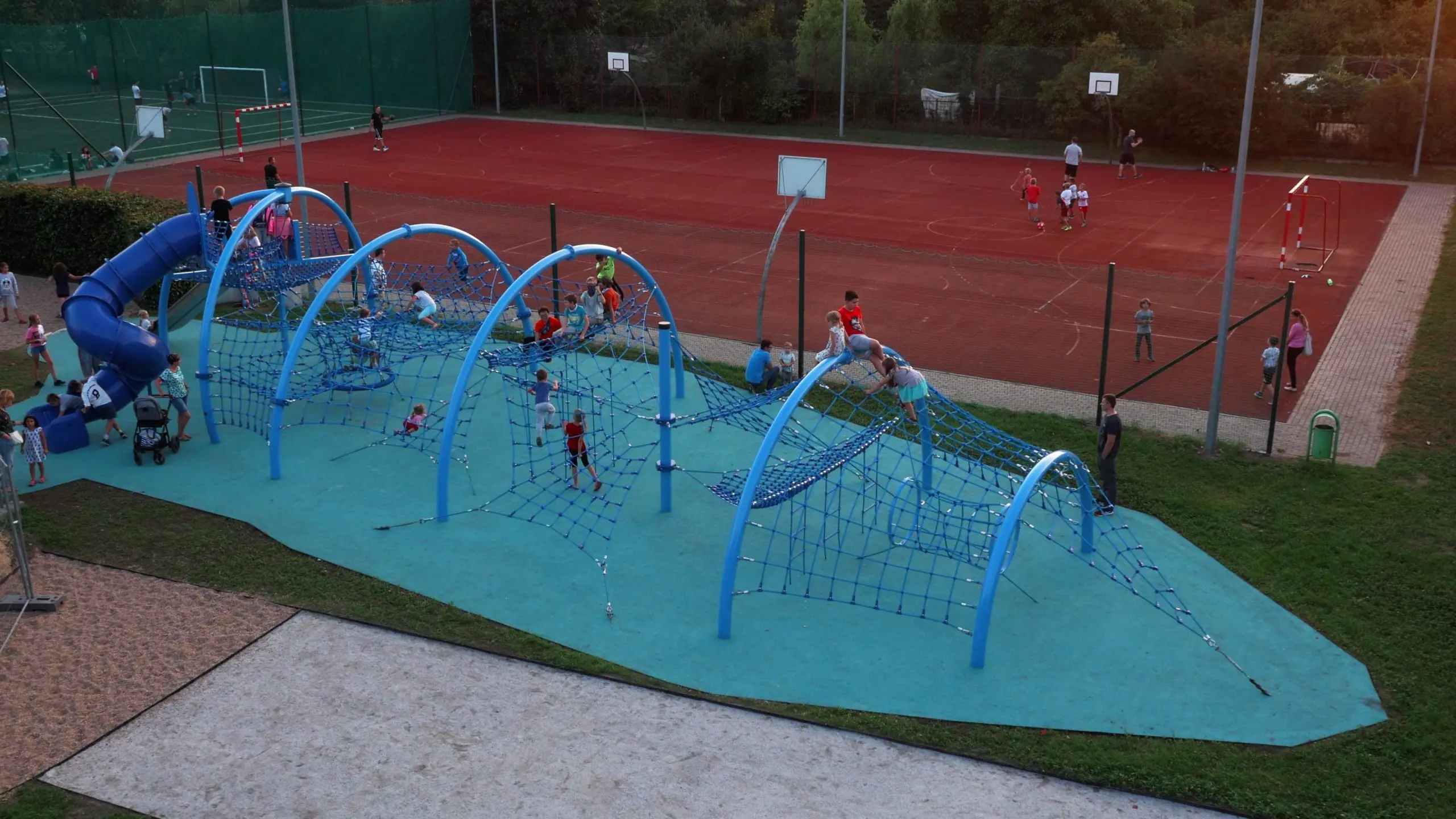 Panoramic Climbing Net Rope Play Structure