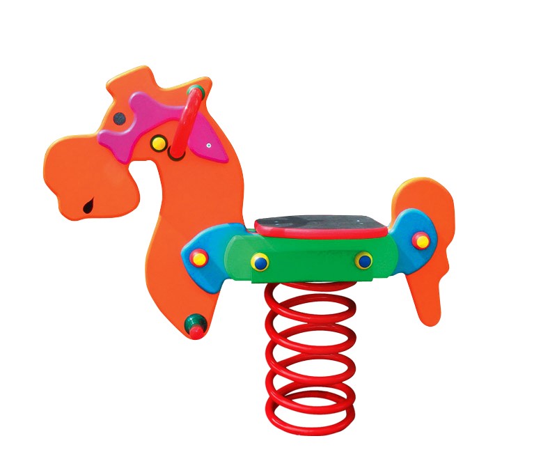bascule à ressort pour aire de jeux, modèle cheval