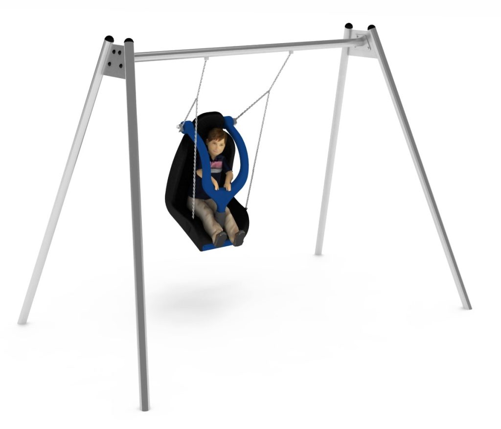 balancoire inclusive pour aire de jeux exterieure