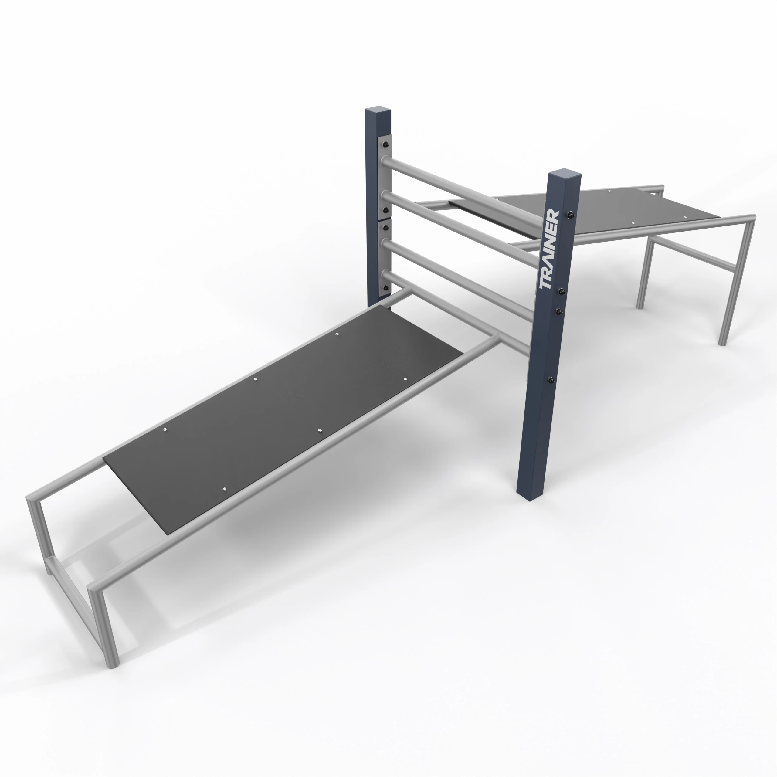 TRAINER Banc Incline Double - structure de street workout exterieure