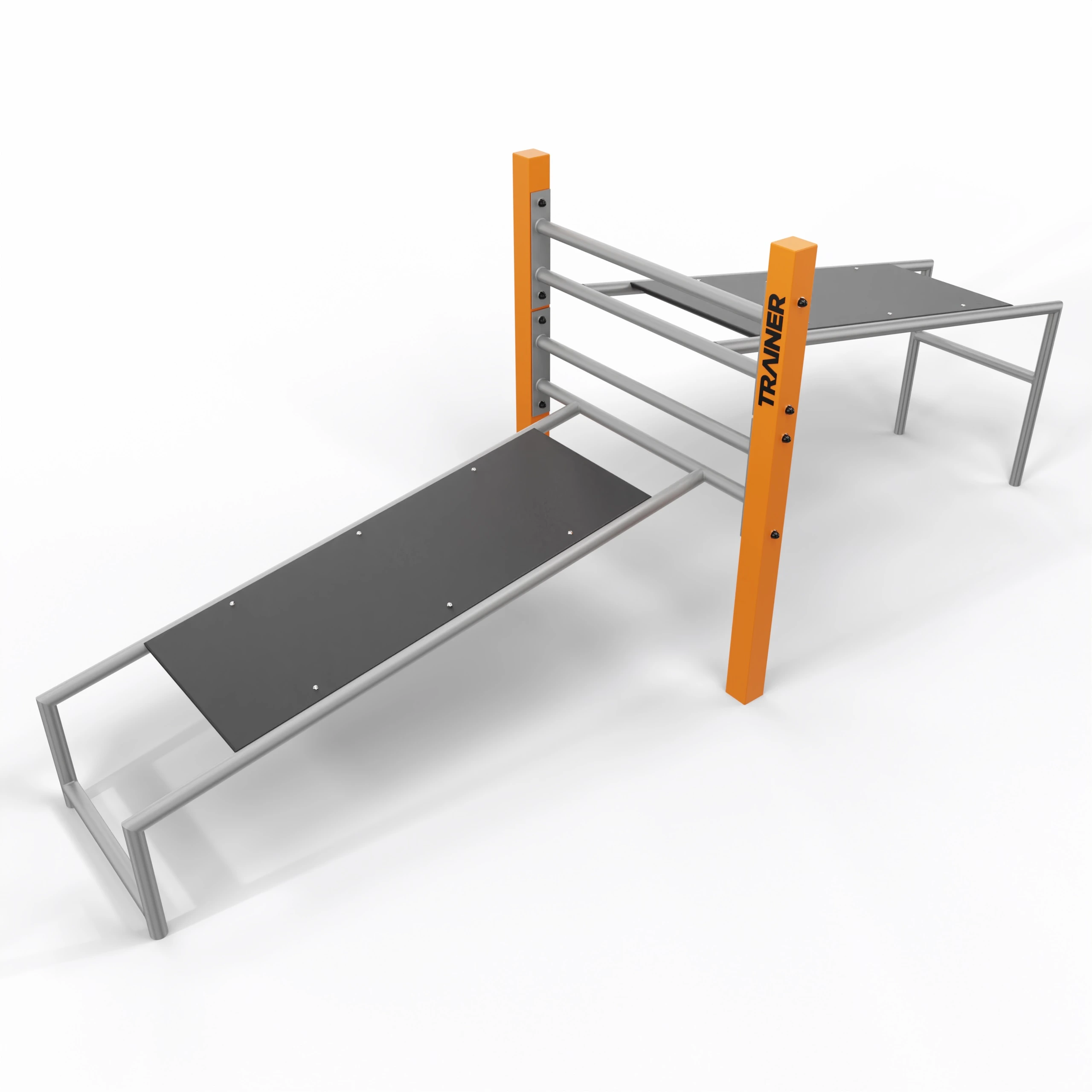 TRAINER Banc Incline Double - structure de street workout exterieure
