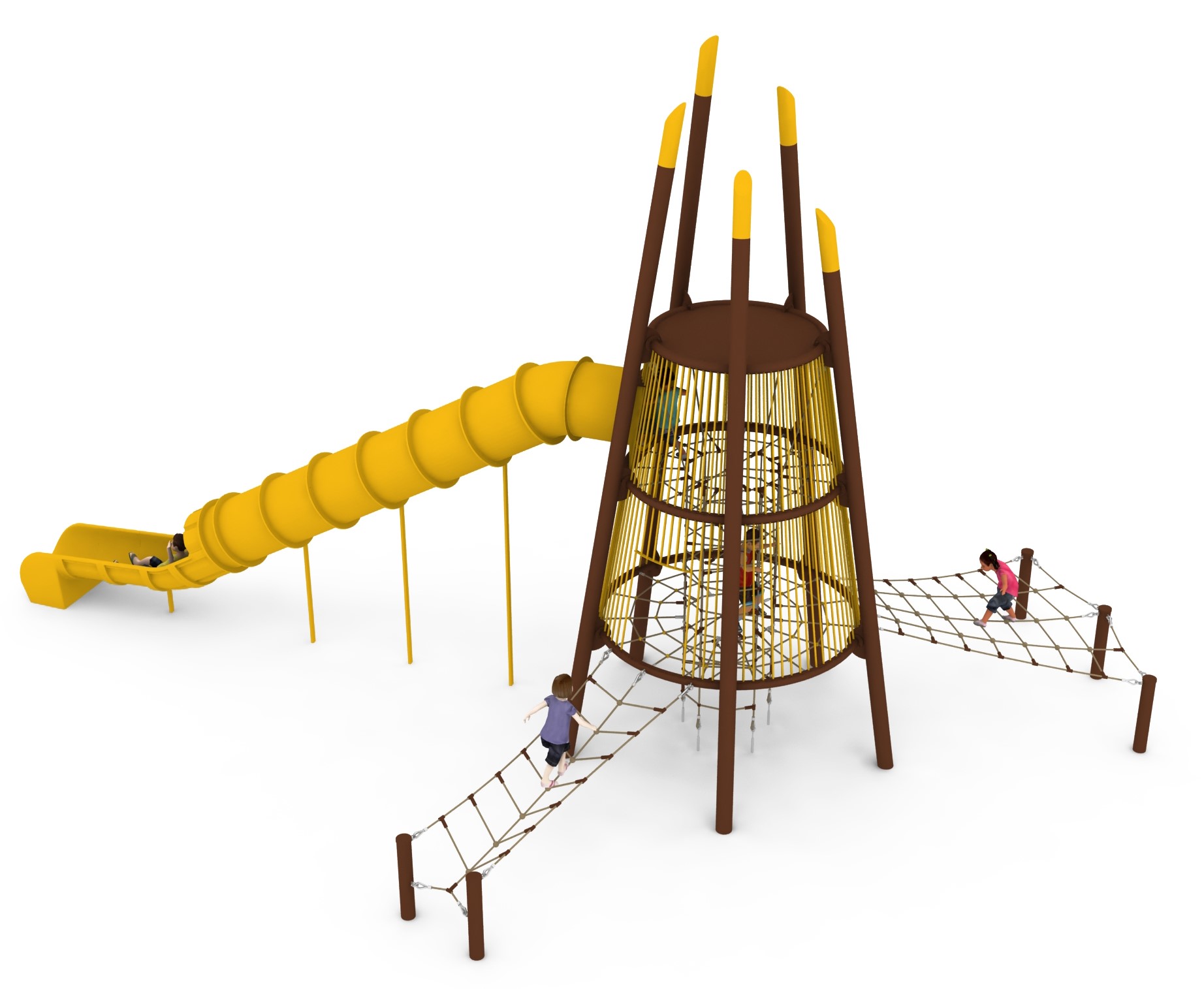 tour de jeu pyramidale tipi pour aire de jeux