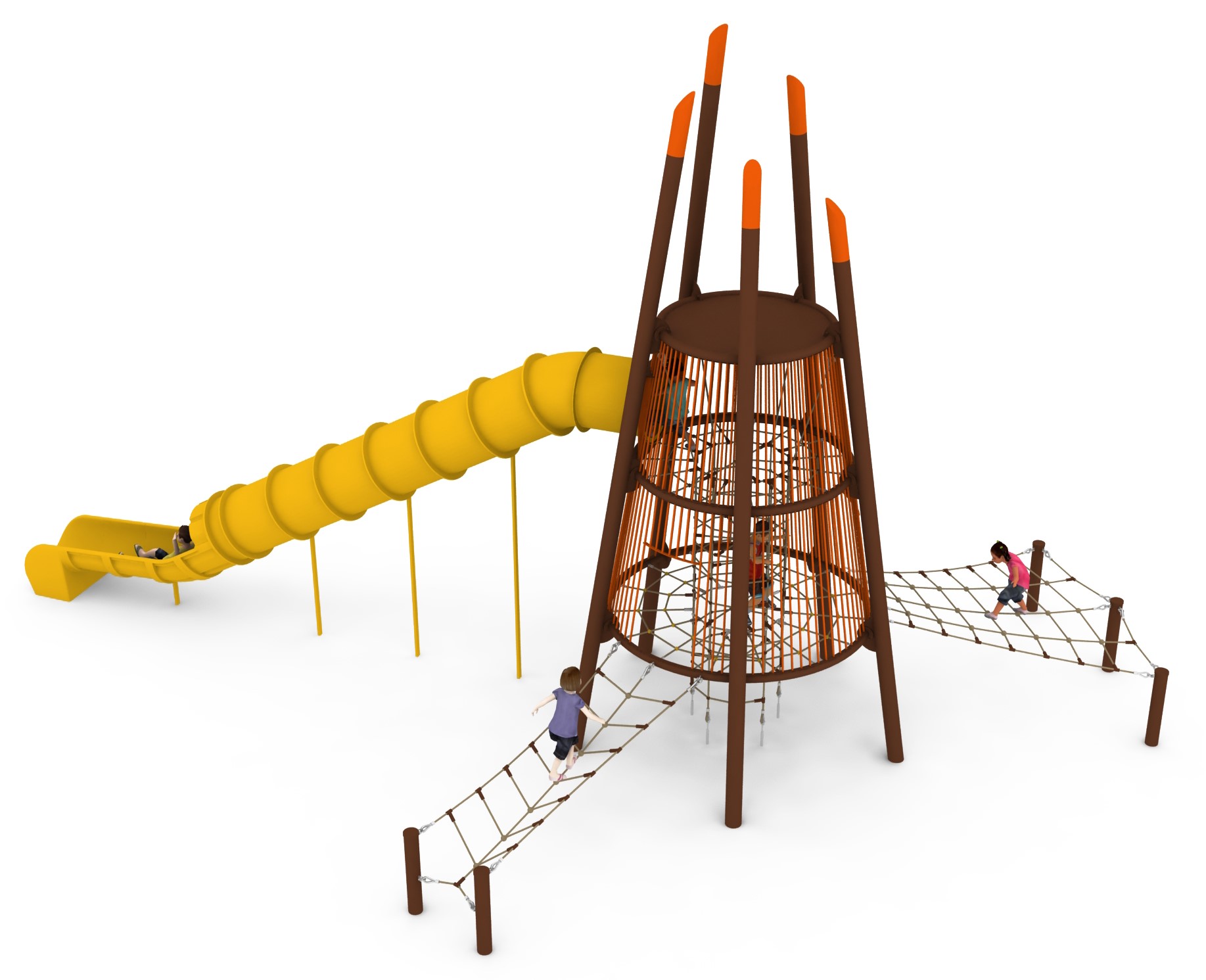 tour de jeu pyramidale tipi pour aire de jeux