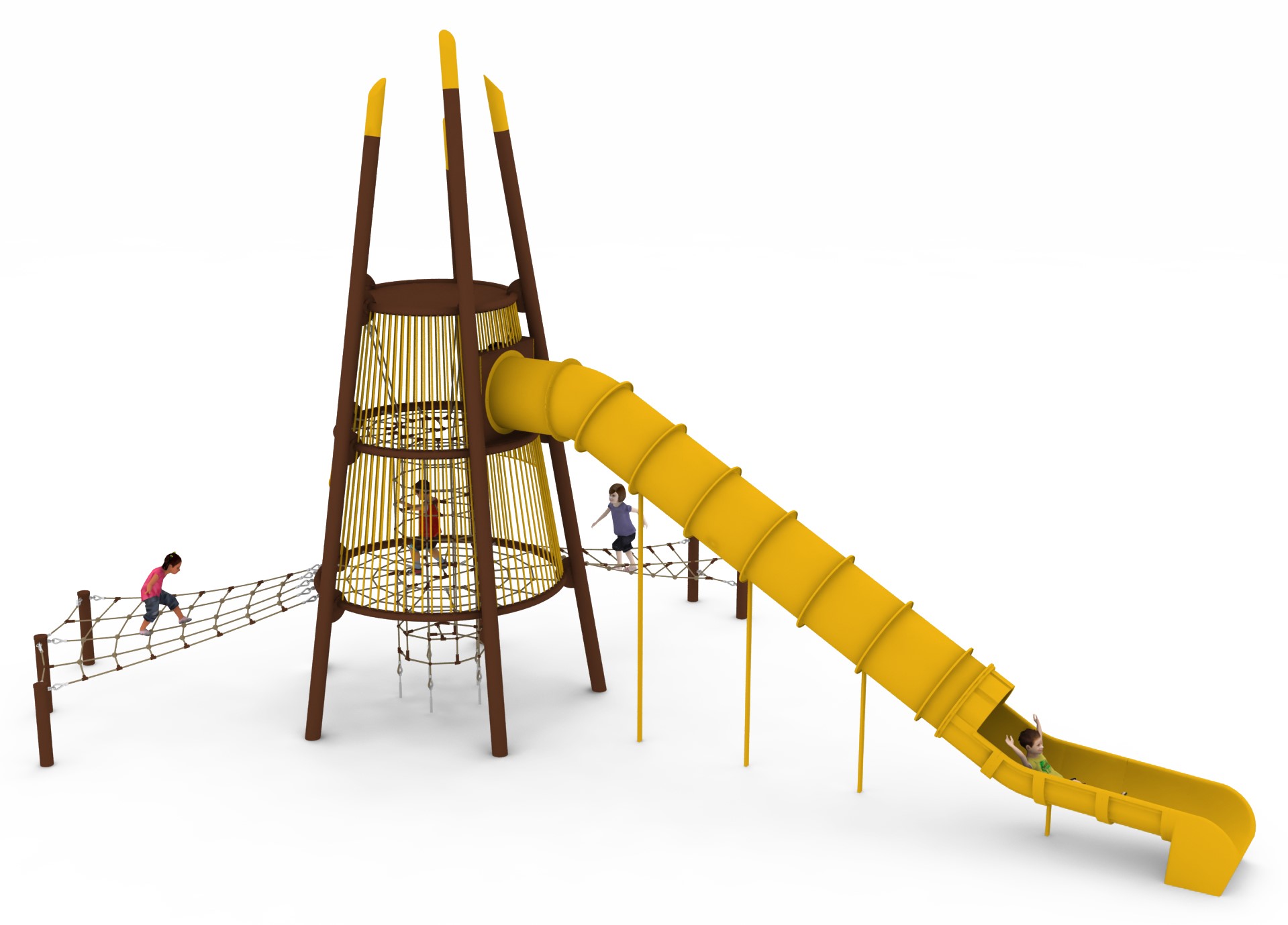 tour de jeu pyramidale tipi pour aire de jeux