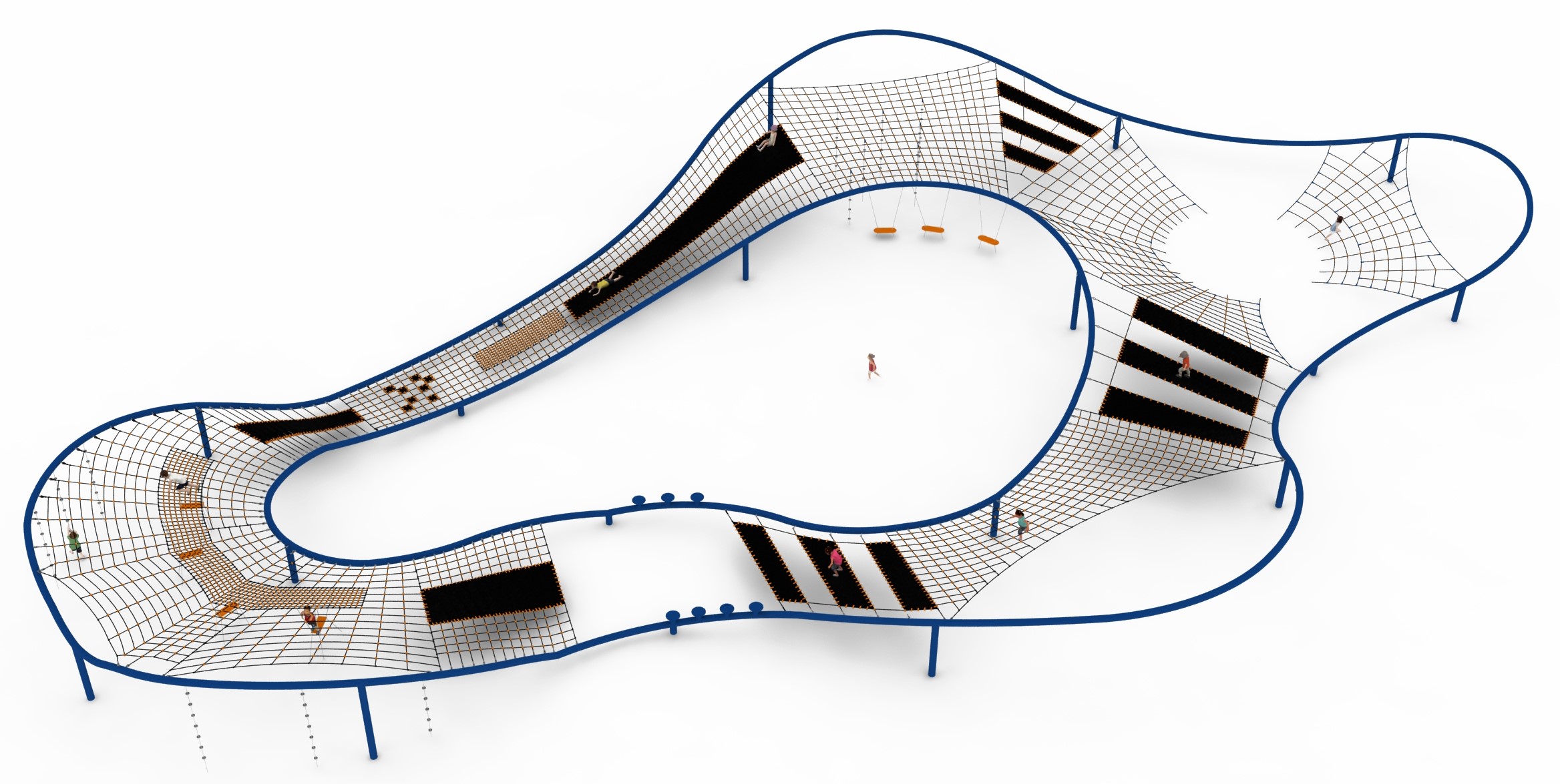 structure tubulaire de jeu peacock pour aire de jeux exterieure