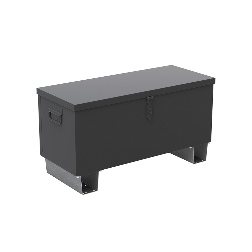 Paire de pieds galvanisés 350 x 100 mm pour coffre de rangement (PGCR35)