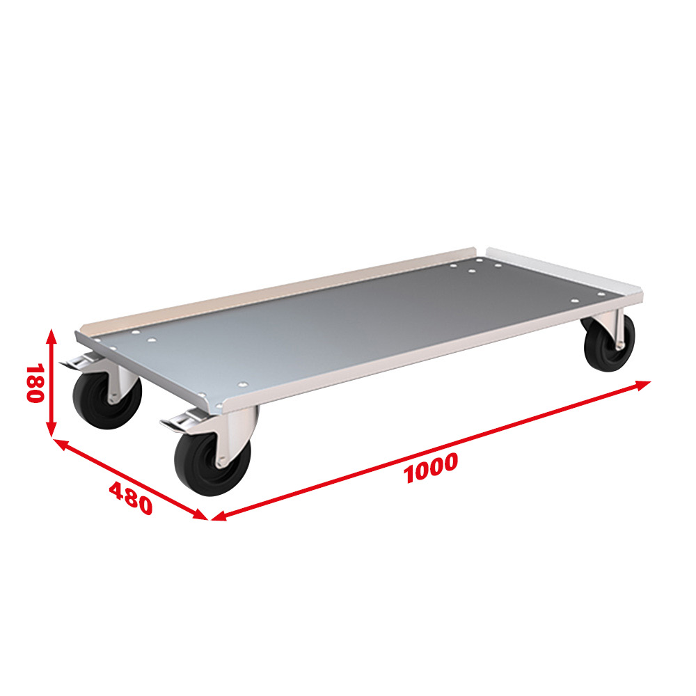 Plateau à roulettes 1000 x 480 x 180 mm pour coffre de rangement (PRCR1048)