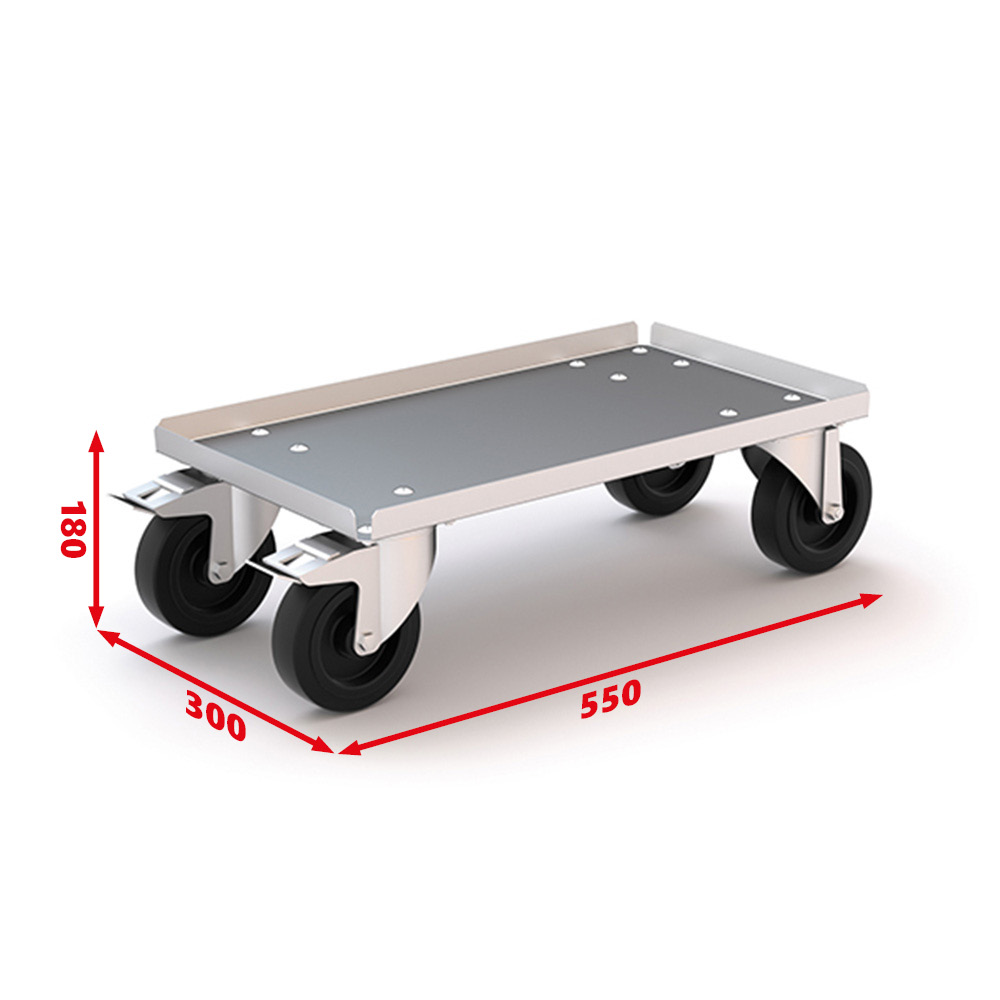 Plateau à roulettes 550 x 300 x 180 mm pour coffre de rangement (PRCR550)