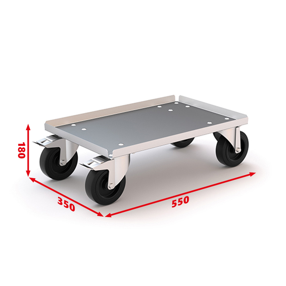 Plateau à roulettes 550 x 350 x 180 mm pour coffre de rangement (PRCR570)