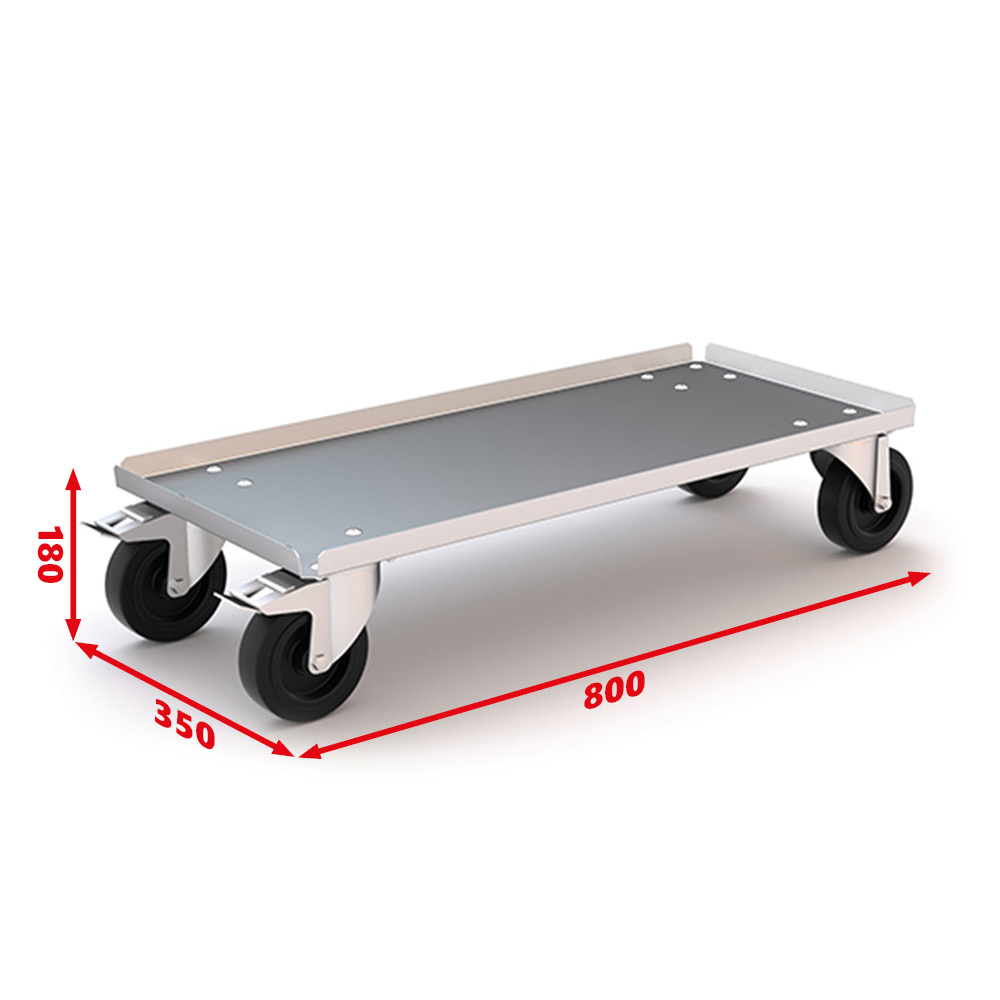 Plateau à roulettes 800 x 350 x 180 mm pour coffre de rangement (PRCR800)
