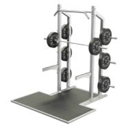 Power rack 3/4 cross competition extérieur inox avec plateforme