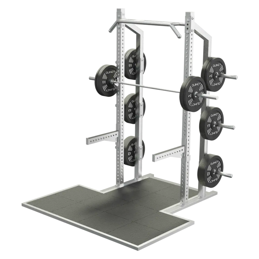 Power rack 3/4 cross compétition extérieur inox avec plateforme