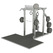 Power rack olympique extérieur inox avec plateforme