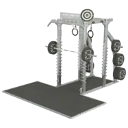 Power rack olympique extérieur inox avec plateforme