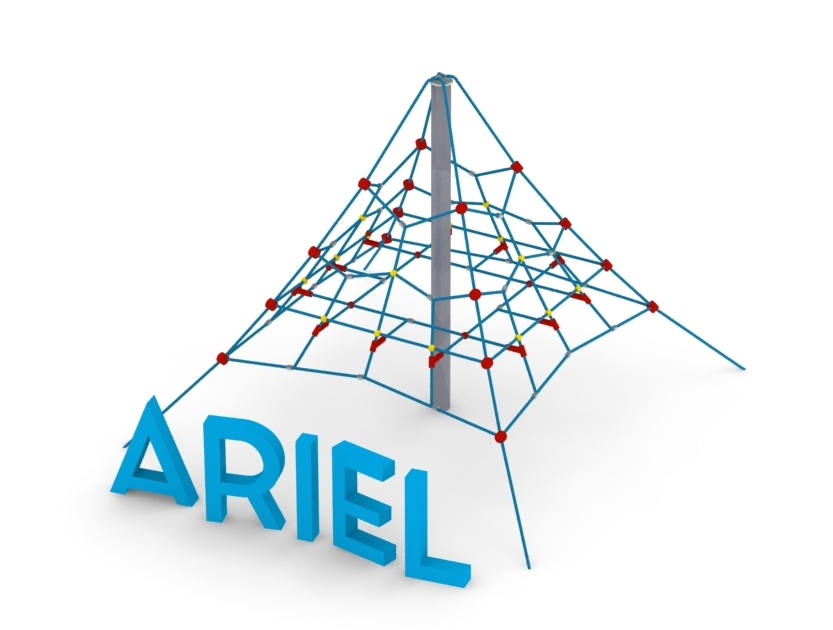 araignée de corde ariel pour aire de jeux structure d'escalade en corde en 1176