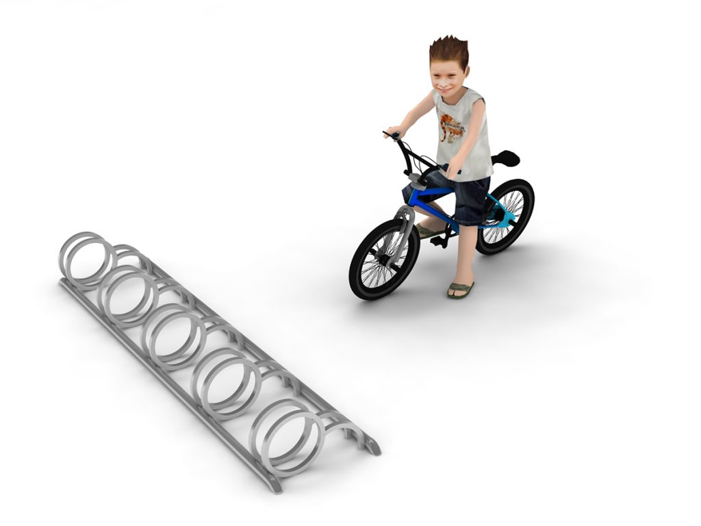 arceau à vélos 5 places pour aire de jeux