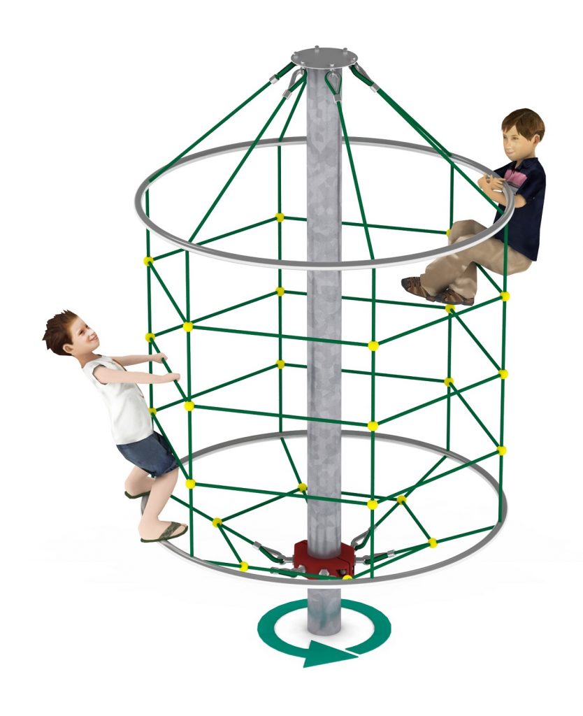dispositif rotatif de jeu antares pour aire de jeux