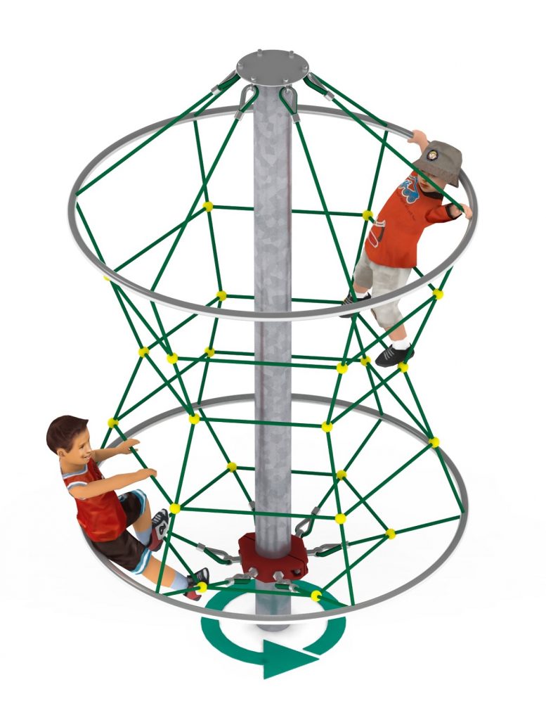 dispositif rotatif de jeu pankracix pour aire de jeux