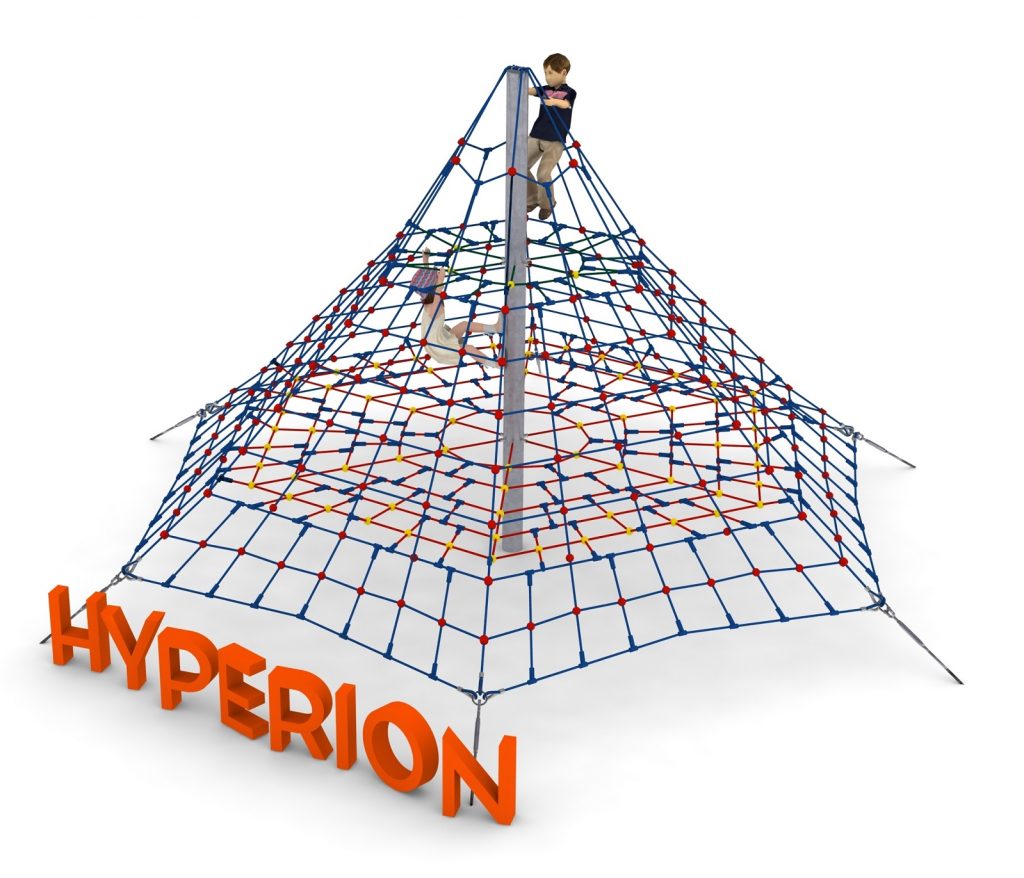 pyramide de jeu en corde 4 m pour aire de jeux exterieure