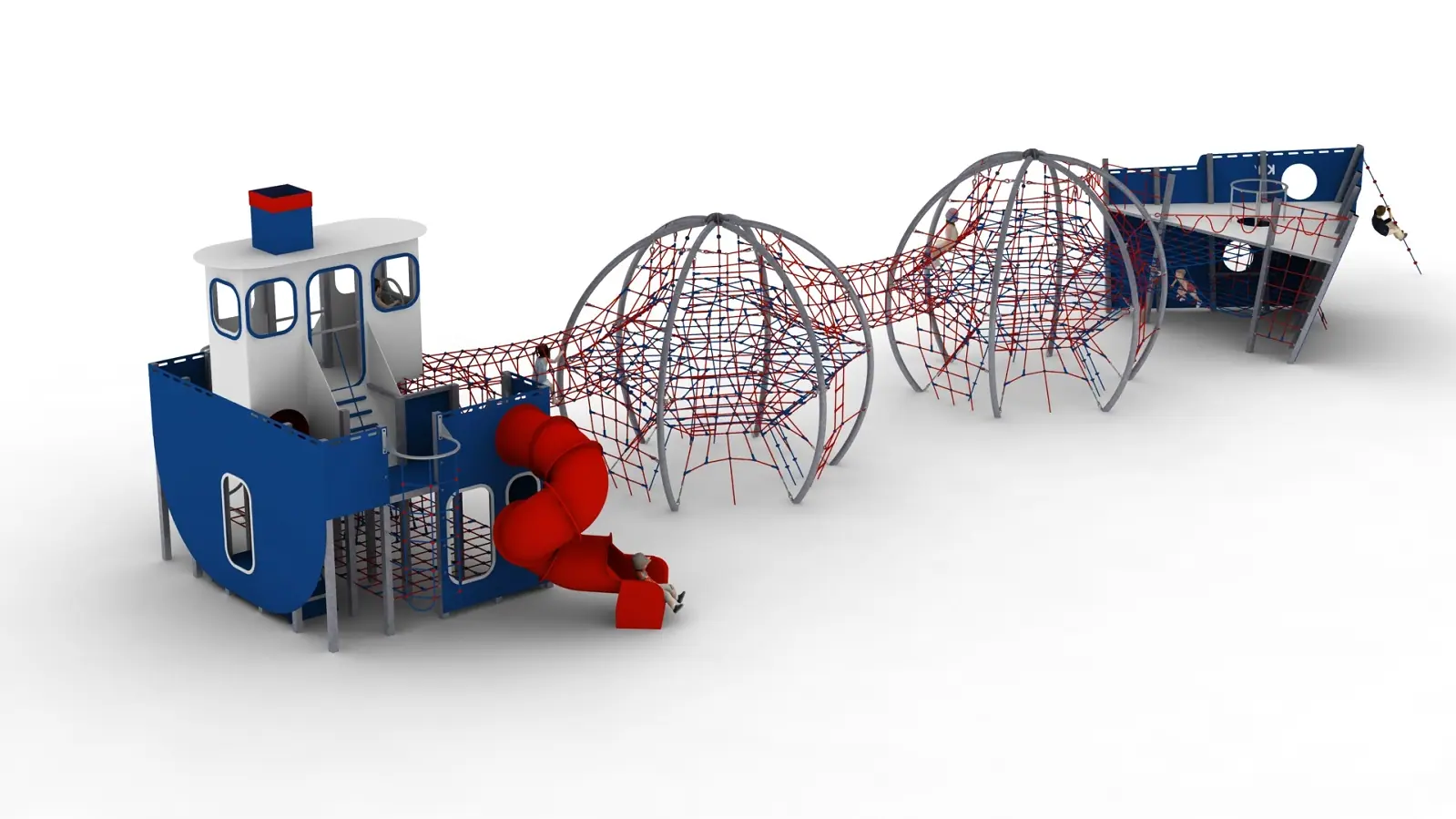 Panoramic Climbing Net Rope Play Structure
