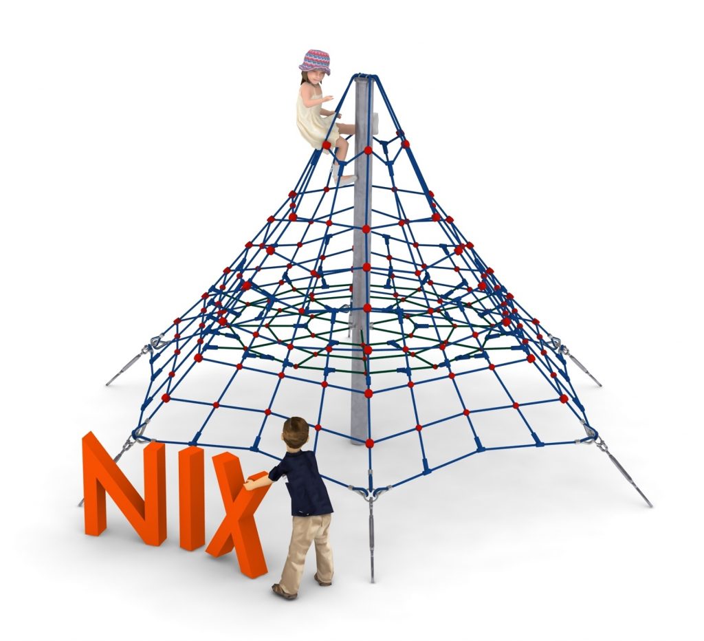 pyramide de jeu en corde 3 m pour aire de jeux exterieure
