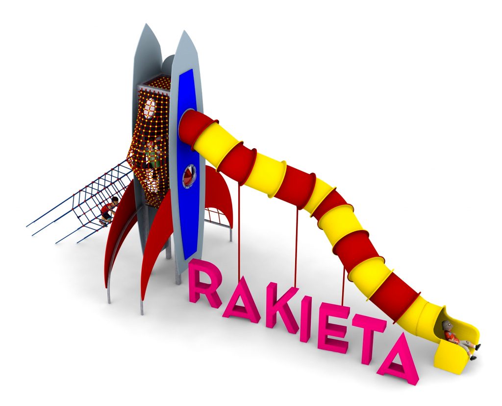 rakieta tour toboggan en forme de fusée