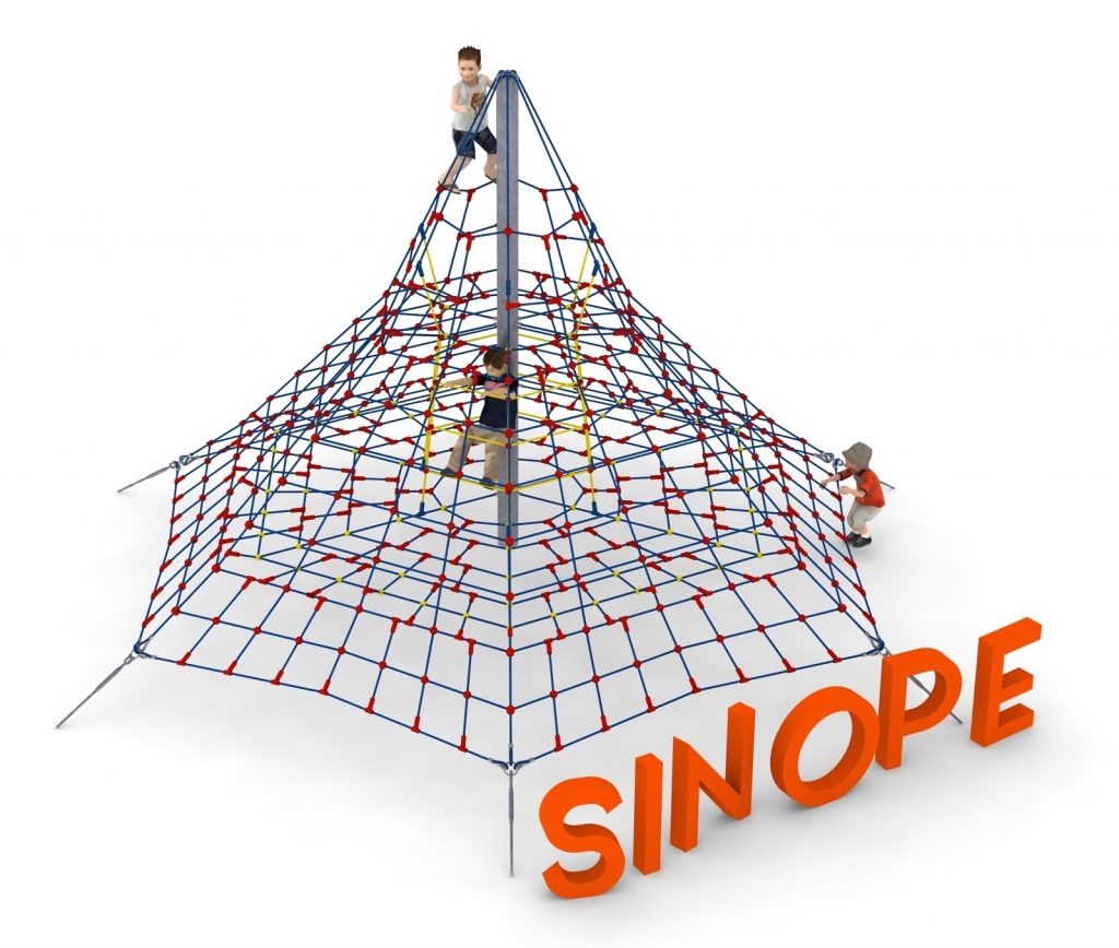 pyramide de jeu en corde 4,5 m pour aire de jeux exterieure