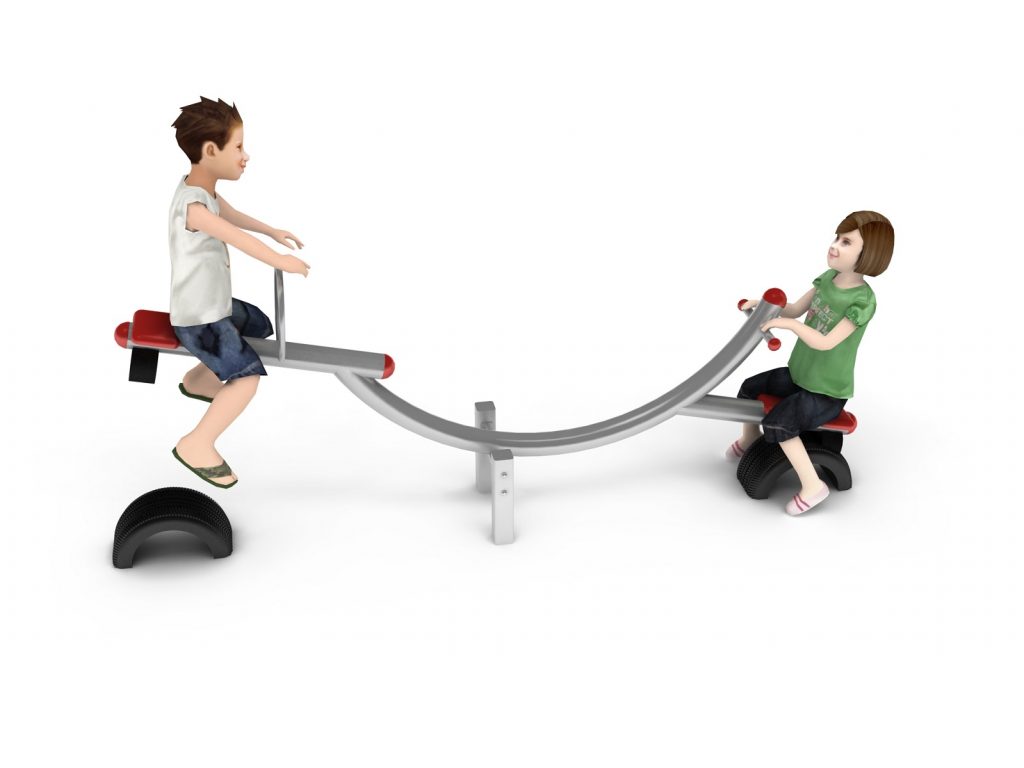 balancoire a bascule pour aire de jeux exterieure