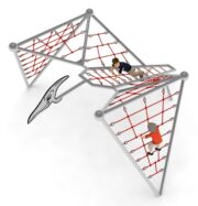 structure de jeu thématique dinosaure pterodactyle en corde pour aire de jeux