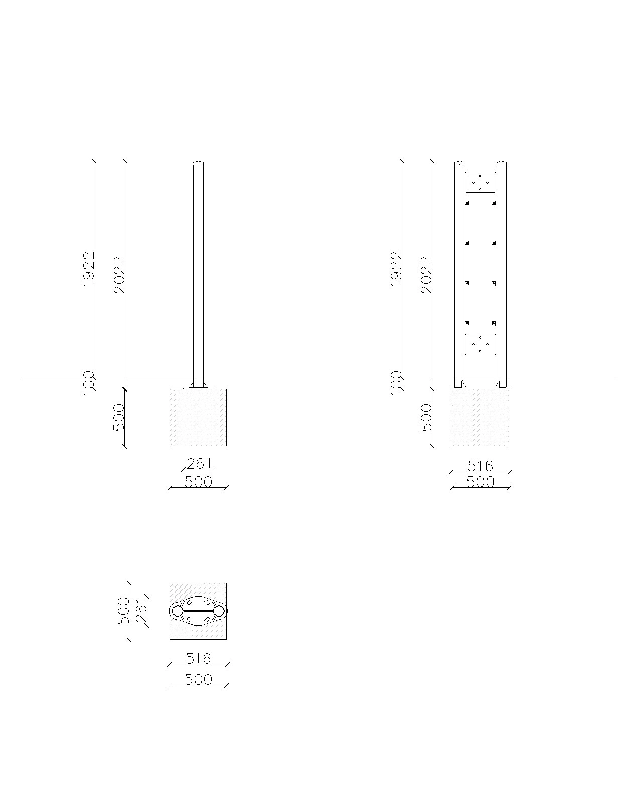 TRAINER Bas Pole - accessoire de fixation fitness exterieur