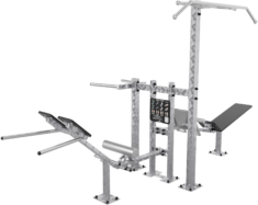 Rack multifonction de musculation extérieur inox