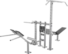 Rack multifonction de musculation extérieur inox