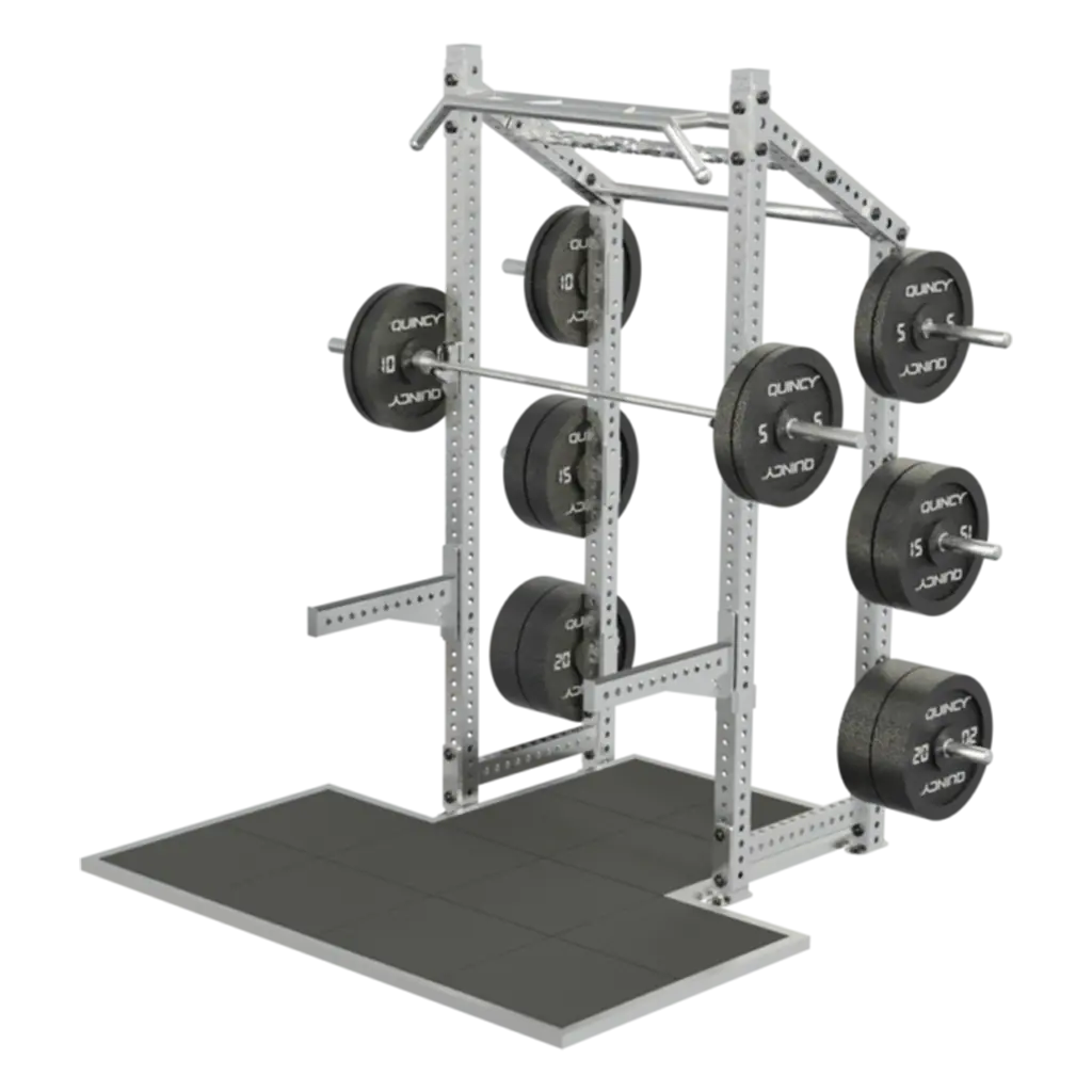 Rack à squat cross compétition extérieur inox avec plateforme