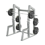 Rack à squat olympique extérieur inox avec plateforme