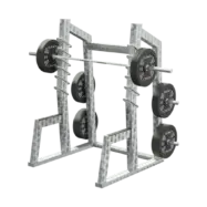 Rack à squat olympique extérieur inox avec plateforme