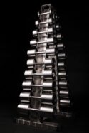 Râtelier vertical haltères outdoor inox 5 paires