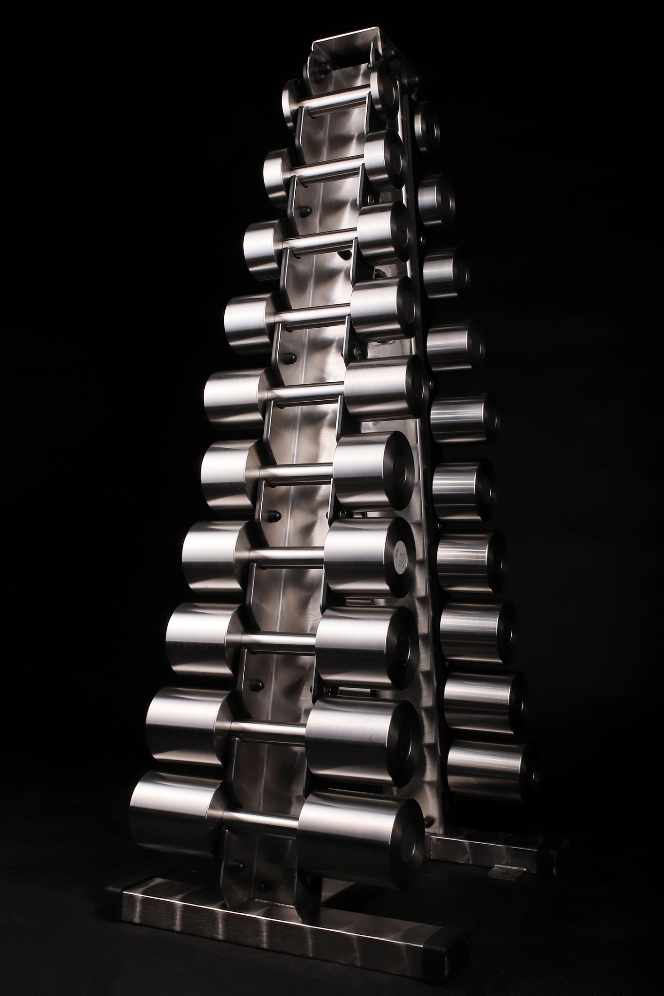 Râtelier vertical haltères outdoor inox 5 paires