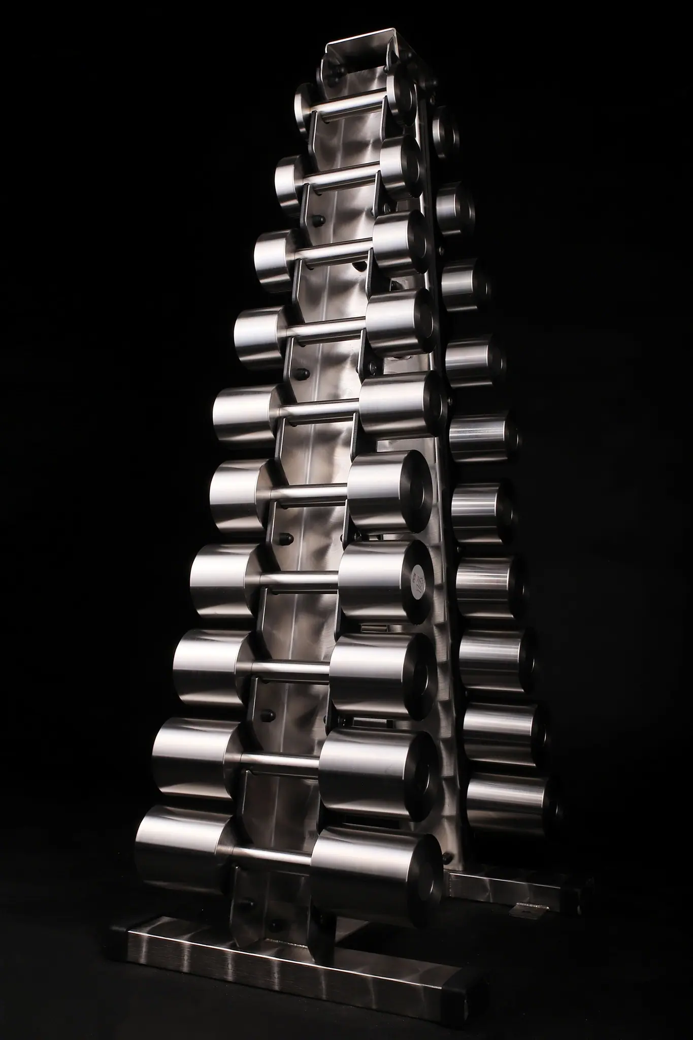 Râtelier vertical haltères outdoor inox 5 paires