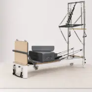 Reformer Pilates Aero avec tour, cadre aluminium anodisé, vue 1