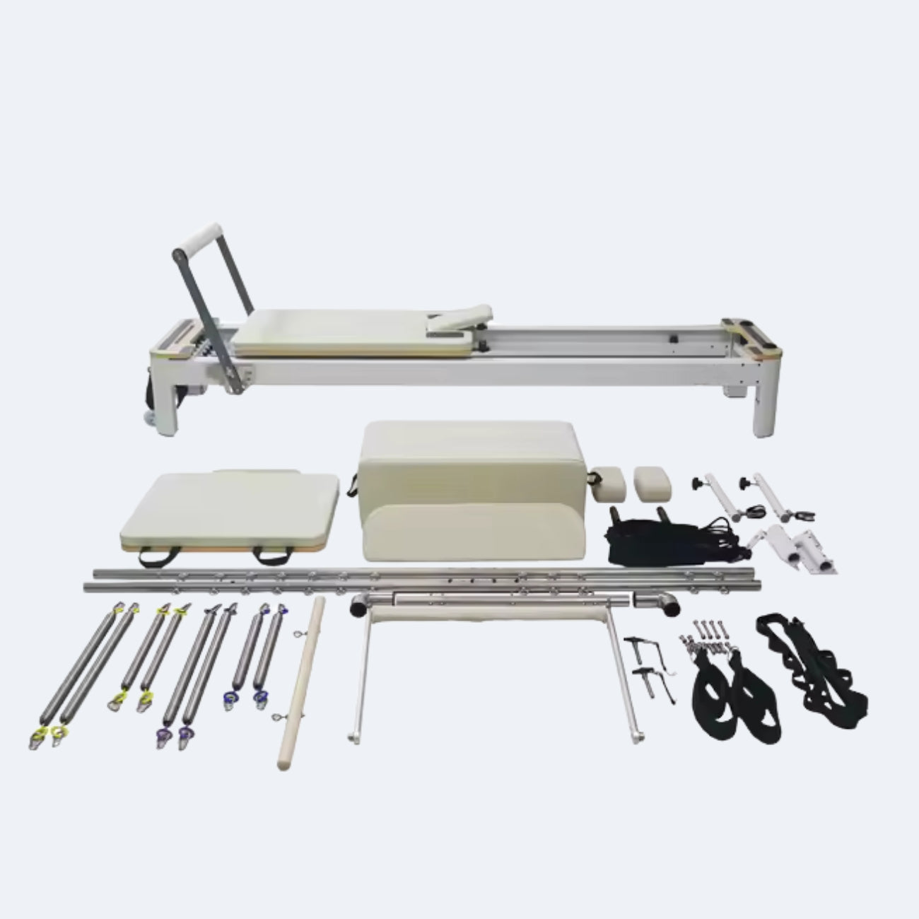 Reformer Pilates Aero avec tour, cadre aluminium anodisé, vue 4