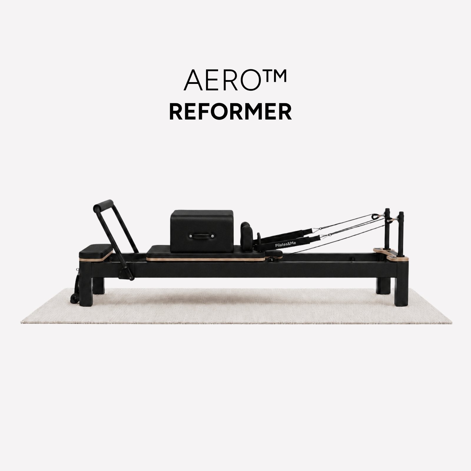 Reformer Pilates Aero Black Edition finition noire, vue 2
