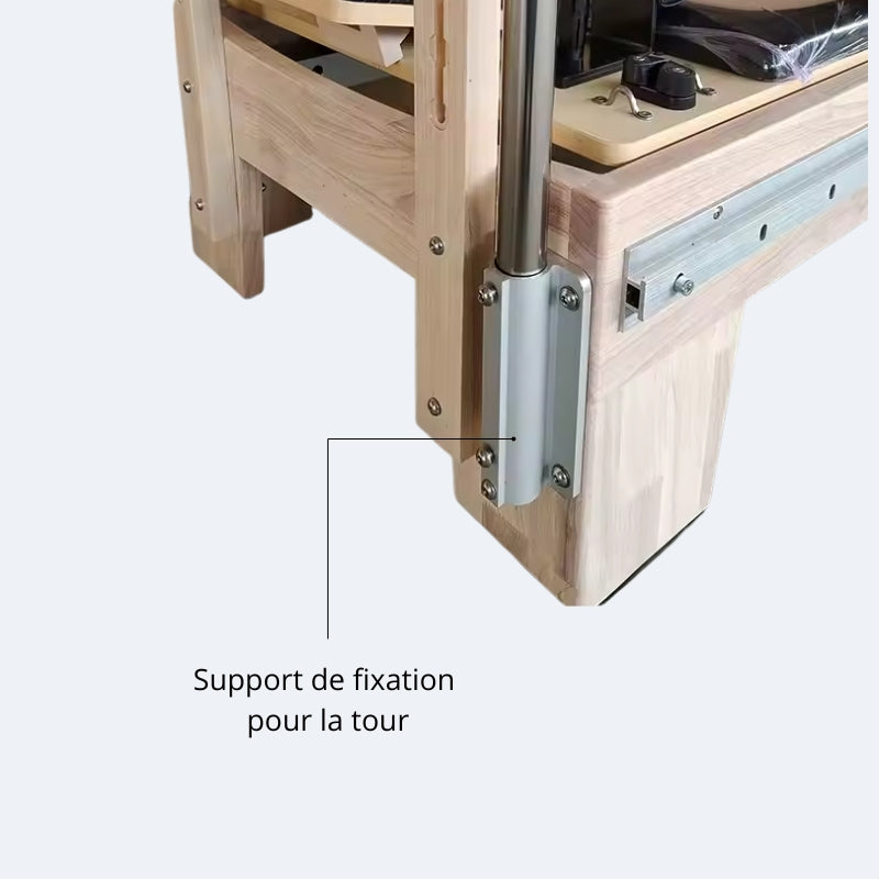 Reformer Pilates Track avec tour demi-trapèze rabattable, vue 4