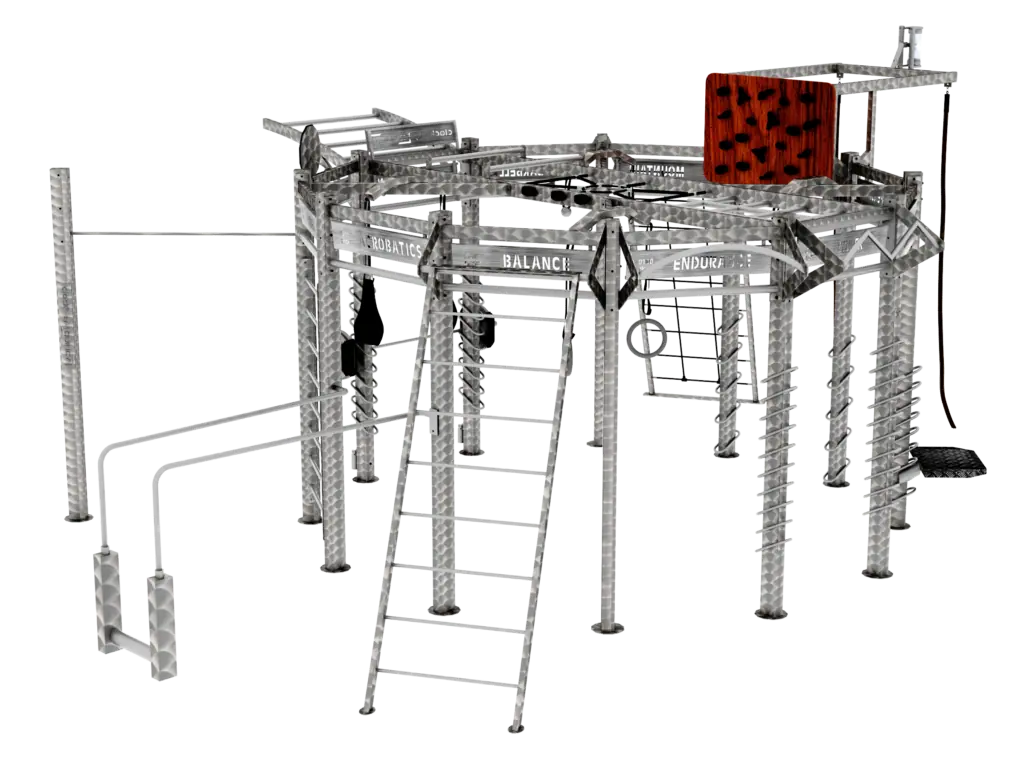 Rig fonctionnel extérieur inox luxe circulaire 12 postes