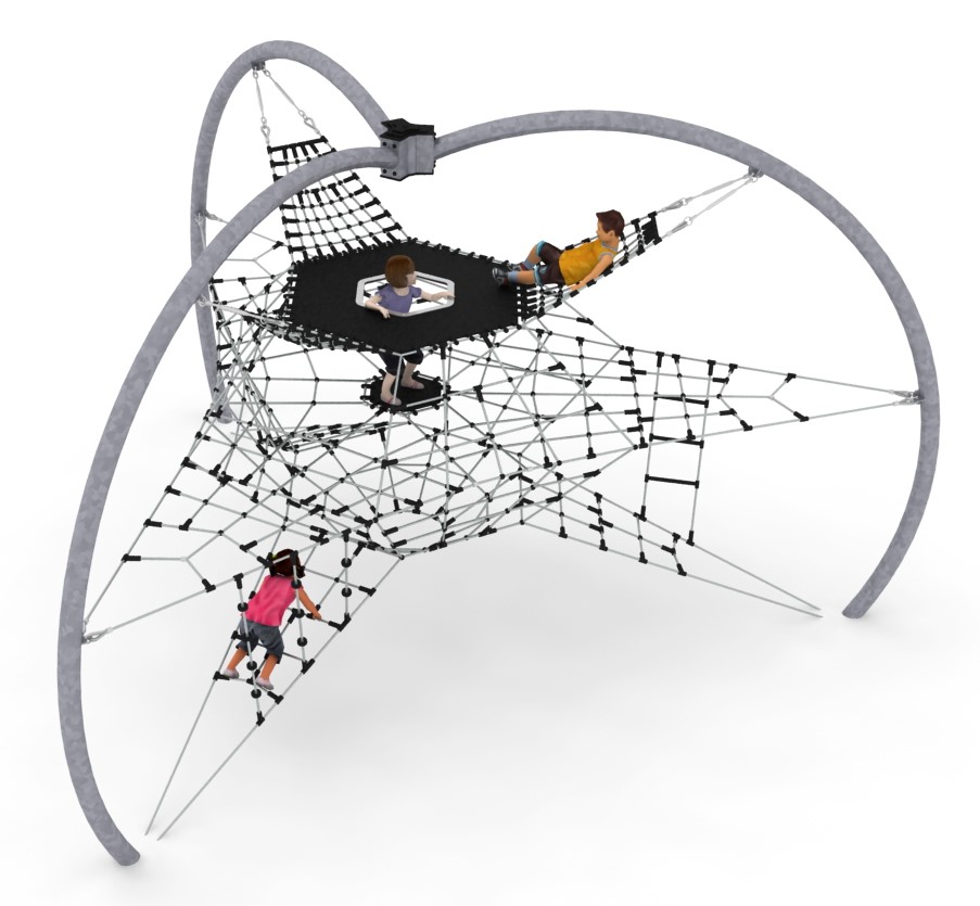 spica structure de jeu en corde à trois arches vue 2