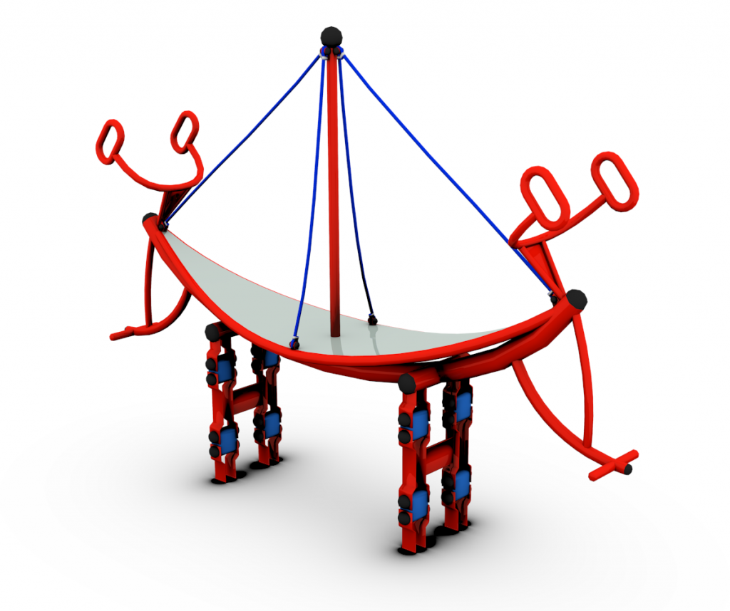 bascule à ressort pour aire de jeux, modèle gondole